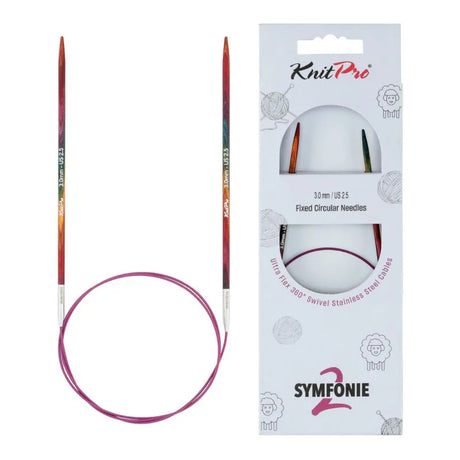 KnitPro Symfonie 2 fixed circular knitting needles, 3.00 mm